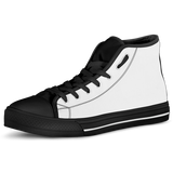 Bitcoin Pattern High Top Shoes - Tie Dye & White w/Black Trim