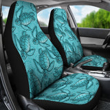 Turtle Swirl Car Seat Covers - Blue